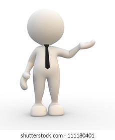 3d People Man Person Presenting Pointing Stock Illustration 111180401 ...