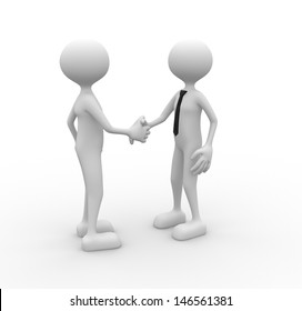 3d People Man Person Shaking Hands Stock Illustration 146561381 ...