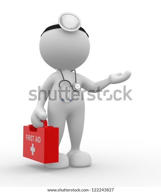 3d People Man Person Stethoscope First Stock Illustration 122243827 ...