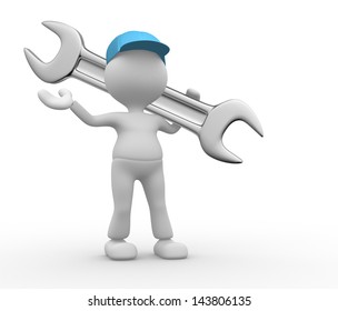 3d People Man Person Wrench Stock Illustration 143806135 | Shutterstock