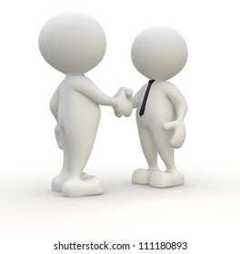 3d People Men Person Tie Handshake Stock Illustration 111180893 ...