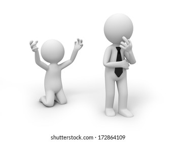 3d People On His Knees Asking Stock Illustration 172864106 | Shutterstock