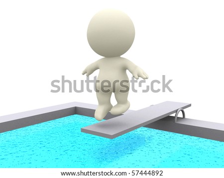 3D man leaning on an euro sign isolated over a white background