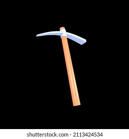 3d Pickaxe Object Icon Concept