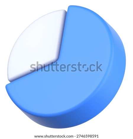 3D pie chart icon material
