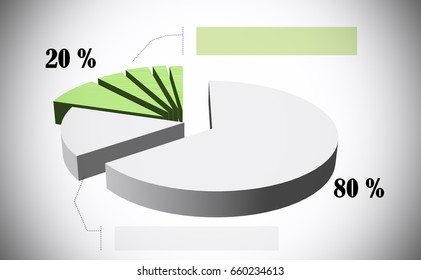 3D Pie chart on the  infographics background for business and study analysis