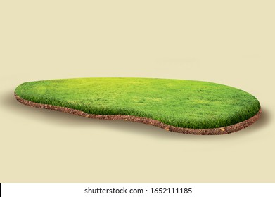 3D Piece of land, 3d curved land