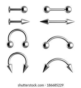 3d Piercing Set Stock Illustration 186685229