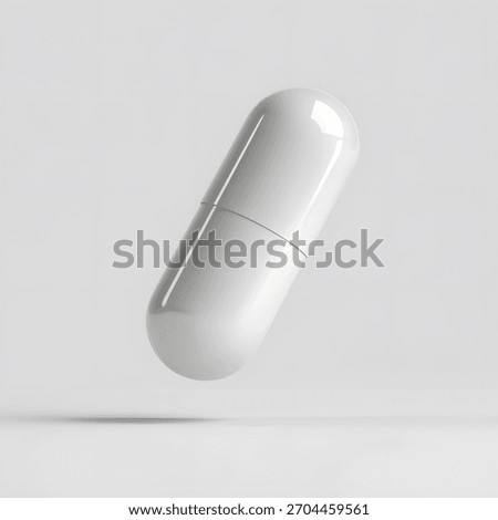3D pill or capsule white background