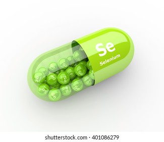 3d Pills With Selenium Se Element Dietary Supplements