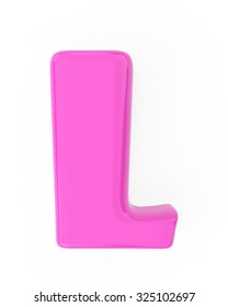 3d Cute Pink Letter L Cartoon Stock Illustration 351673055