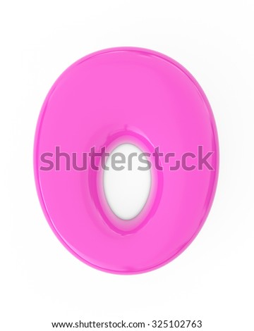3 D Pink Funny Bubble O Letter Stock Illustration 325102763