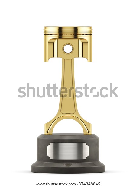 3d Pistonbecher Goldener Pokal Preis Der Pistole Stockillustration