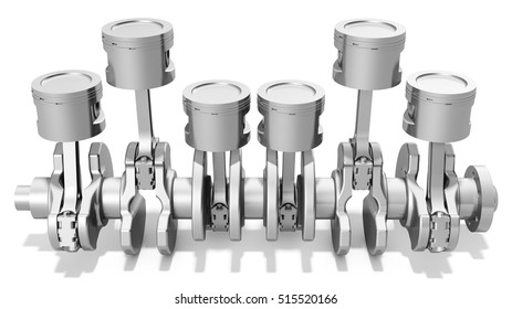 V6 Engine Pistons Top View 3d Stock Illustration 1395776477 | Shutterstock