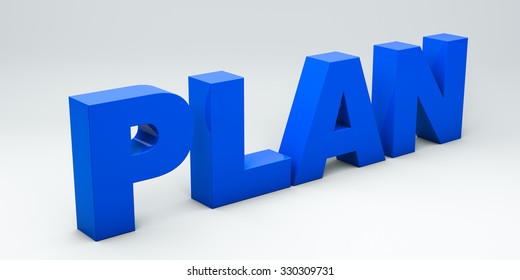 3d Plan Word On White Isolated Stock Illustration 330309731 | Shutterstock