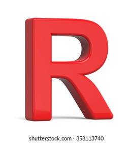 3d Plastic Red Letter R Isolated Stock Illustration 358113740 ...