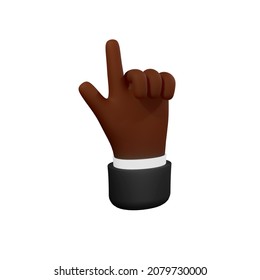 3d pointer finger hand people