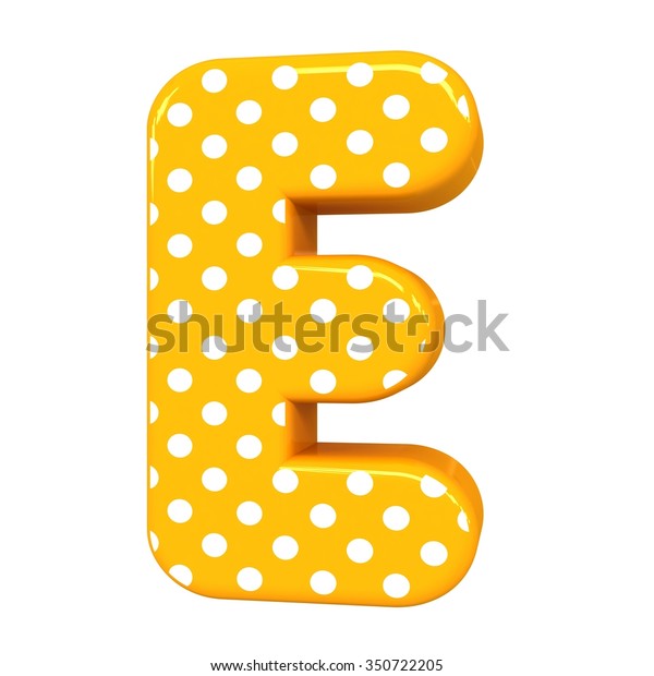 Download 3d Polka Dots Letter E Orange Stock Illustration 350722205