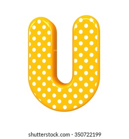 U Alphabet Letter Black Polka Dots Stock Illustration 367203806 ...