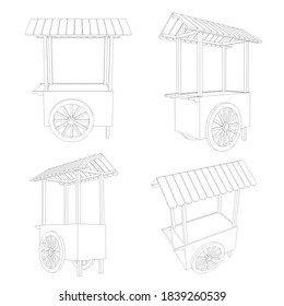 3d portable market cart