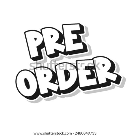 3D Pre order text poster