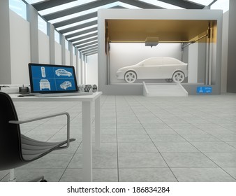 3d Printer In Factory, Printing Car