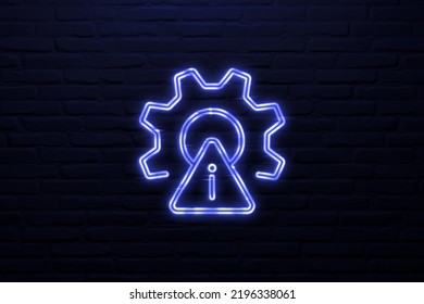 3D Proactive Hybrid Monitoring Icon Neon Sign