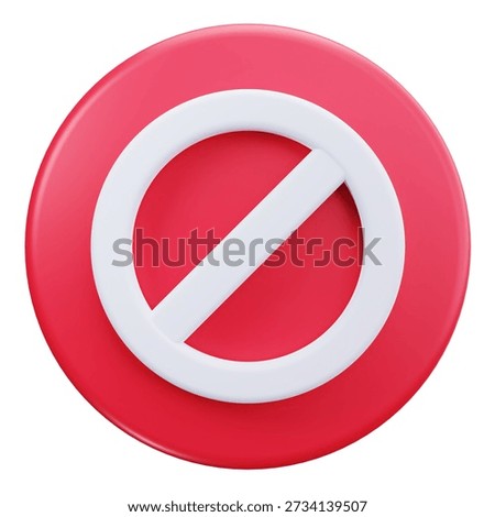 3D Prohibited Block Action User Interface