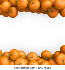 3d Pumpkin Border Background