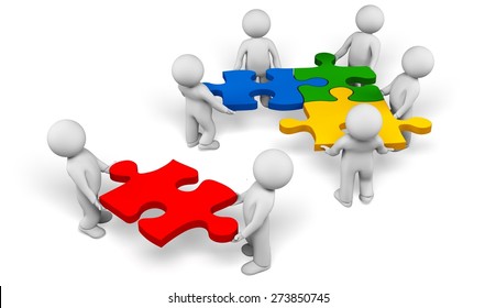 3d People Picture Puzzle Stock Illustration 337767329 | Shutterstock