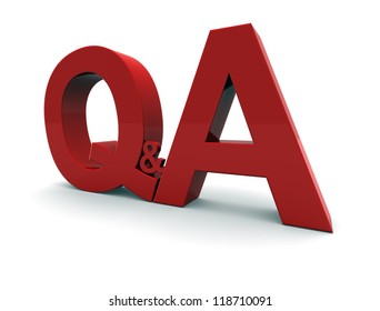 Red Qa Questions Answers Symbol Icons Stock Illustration 525645253