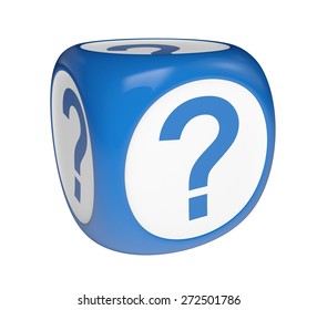 3D. Question Mark, Asking, Box.