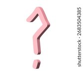 3d question mark clipart Single element for design