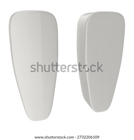 3D quotation marks made of white porcelain or ceramic, minimalist double quotes symbol isolated on white background, conceptual interior design element