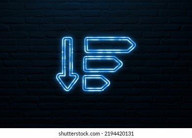 3D Rank Vulnerabilities Icon Neon Sign