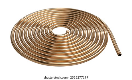 3D Realistic Air Conditioning Copper or Brass tubing pipe for repairing - Powered by Shutterstock