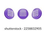 3D Realistic phone dial pad Icon For Web Mobile App Social Media Promotion