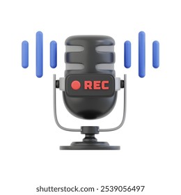 3D Recording Podcast, 3D Icon, rendering - Powered by Shutterstock