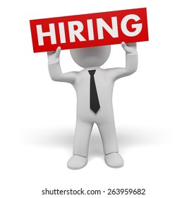 3D. Recruitment, Help Wanted Sign, Job. - Powered by Shutterstock