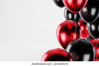 3D Red and black balloon background template. Suitable for greeting, banner, background, etc - Powered by Shutterstock