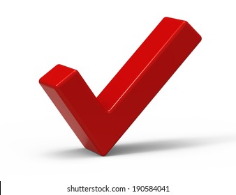 3d Red Check Mark Stock Illustration 190584041 | Shutterstock