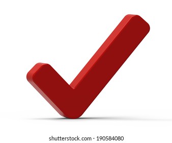 3d Red Check Mark Stock Illustration 190584080 | Shutterstock