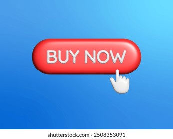 3D red CTA button: Buy now.