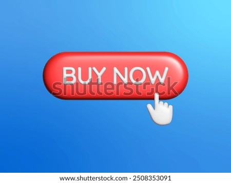 3D red CTA button: Buy now.