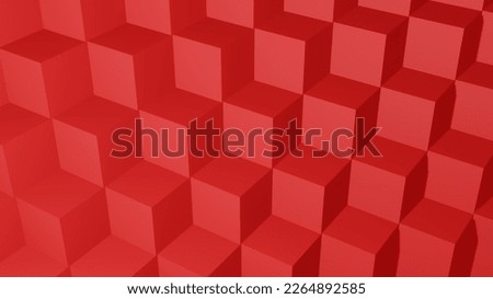 3d red cube with rythm background