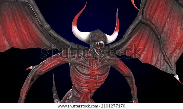 3d Red Demon Roar Close Stock Illustration 2101277170 | Shutterstock