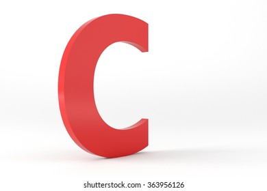 3d Red Letter C Isolated White Stock Illustration 363956126 | Shutterstock