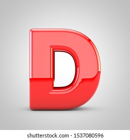3d Red Letter D Uppercase Isolated Stock Illustration 1537080596
