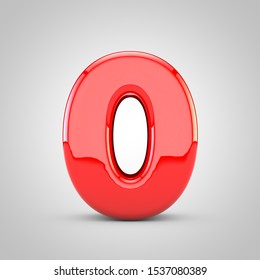 3d Red Letter O Uppercase Isolated Stock Illustration 1537080560