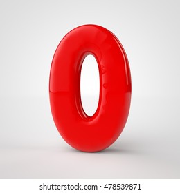 3d Red Number 0 Over White Stock Illustration 478539871 | Shutterstock